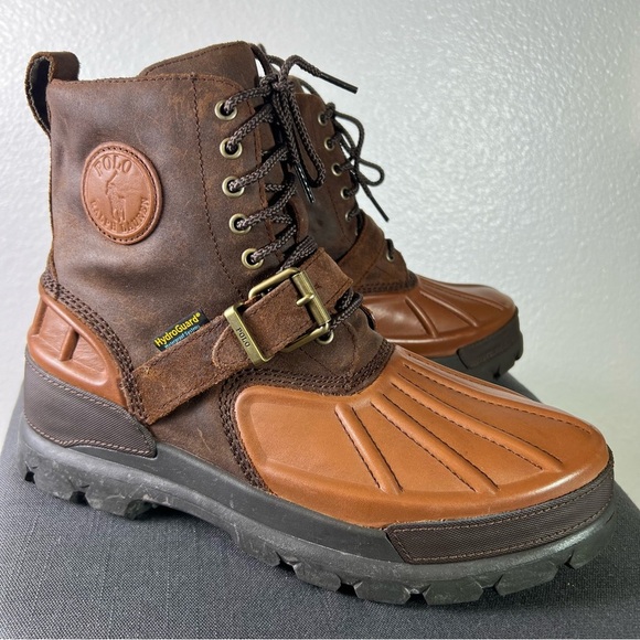 Polo Ralph Lauren Oslo High Waterproof Leather-Suede Boot Size 11 - Picture 2 of 10